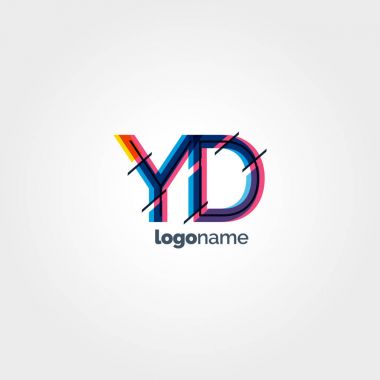 YD çok renkli logo harfleri