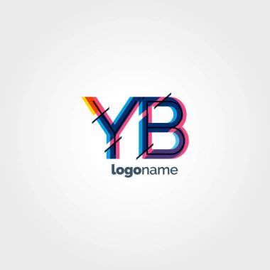 YB çok renkli logo harfleri