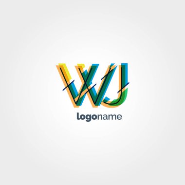 WJ çok renkli logo harfleri