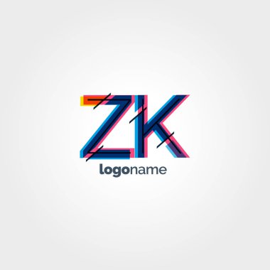 ZK çok renkli logo harfleri