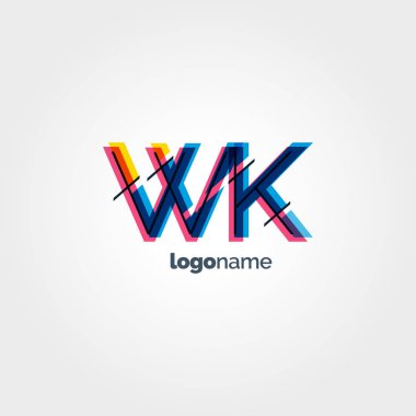 WK çok renkli logo harfleri