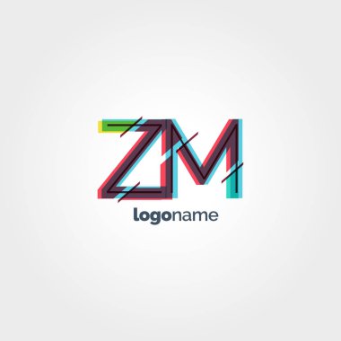 ZM çok renkli logo harfleri