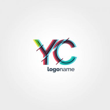 YC çok renkli logo harfleri