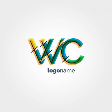 WC çok renkli logo harfleri