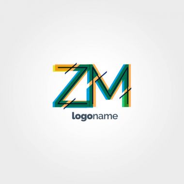 ZM çok renkli logo harfleri