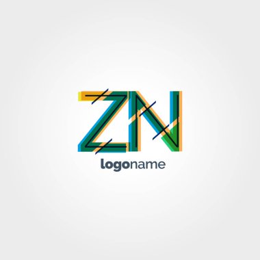 Zn çok renkli logo harfleri