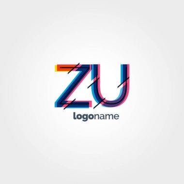 Zu çok renkli logo harfleri