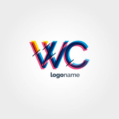 WC çok renkli logo harfleri