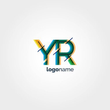 Yr çok renkli logo harfleri