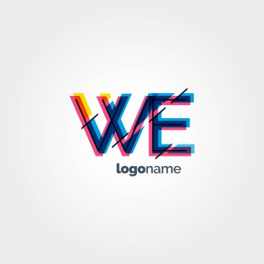 Biz çok renkli harfler logosu