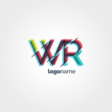 WR çok renkli logo harfleri