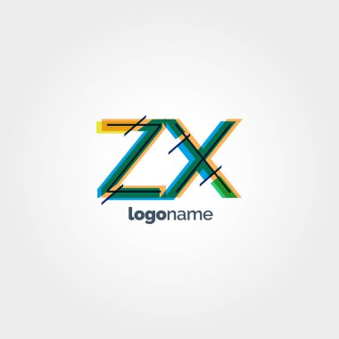 ZX çok renkli logo harfleri
