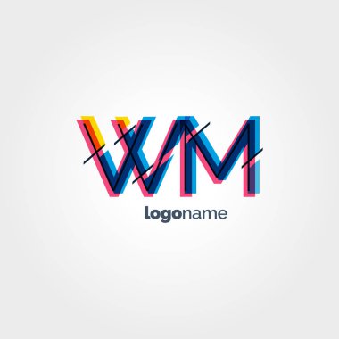 WM çok renkli logo harfleri