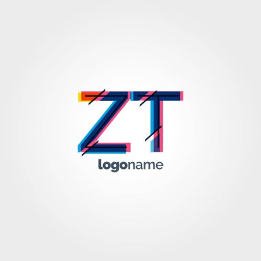 ZT çok renkli logo harfleri