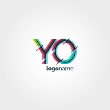 Hey çok renkli harfler logosu