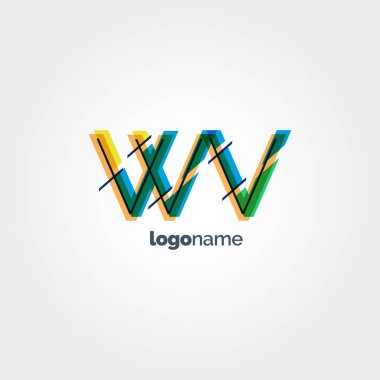 WV çok renkli logo harfleri