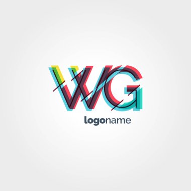 WG çok renkli logo harfleri