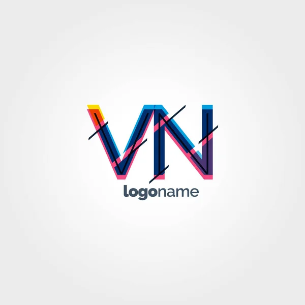 Vn kapcsolódó leveleket logó — Stock Vector