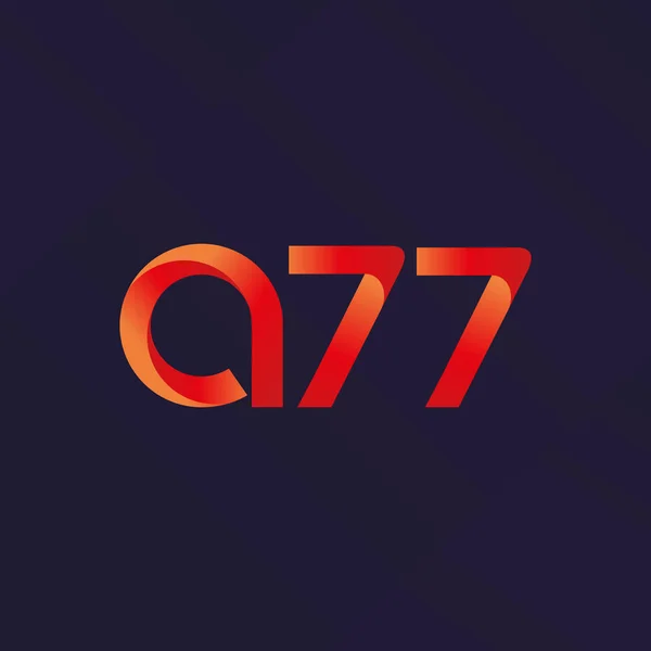 Logotipo de letra y dígito A77 — Vector de stock