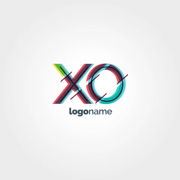 XO connected letters logo — Stock Vector