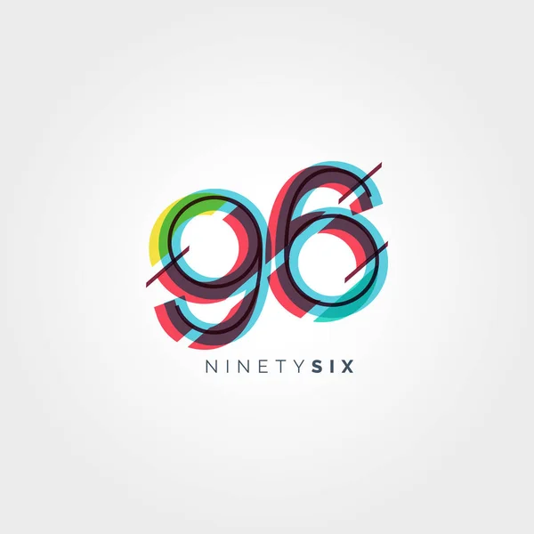 96 Logo Simge sayısı — Stok Vektör