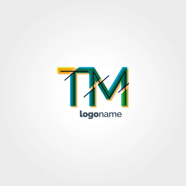 TM letras conectadas logo — Archivo Imágenes Vectoriales
