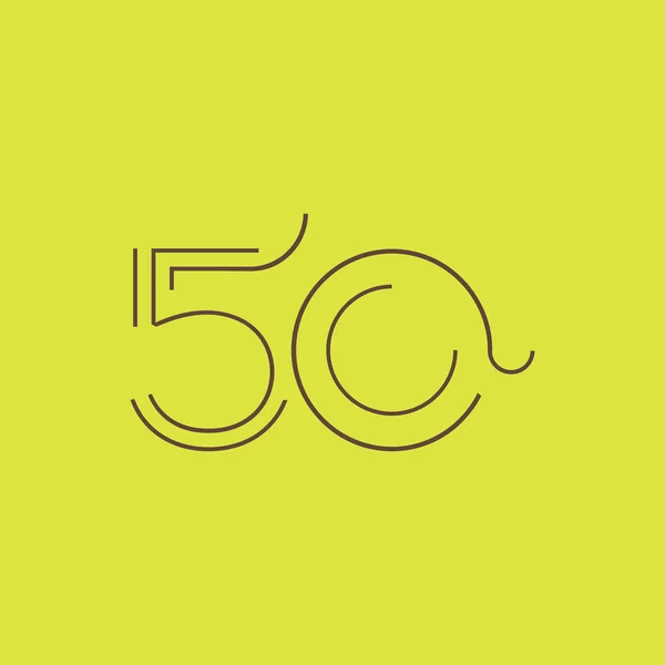 Číslice současné číslo 50 logo — Stockový vektor