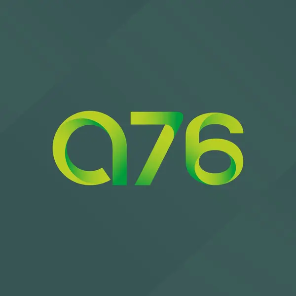 文字と数字のロゴ A76 — ストックベクタ