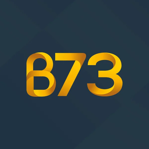 Bokstav och siffra logotyp B73 — Stock vektor