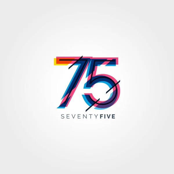 75 počet Logo ikonu — Stockový vektor
