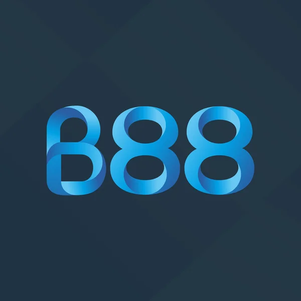 Logotipo da letra e do dígito B88 — Vetor de Stock