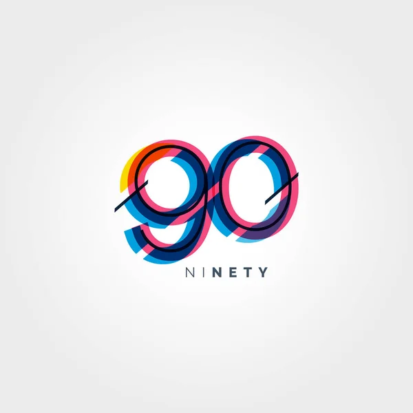 90 Logo Simge sayısı — Stok Vektör