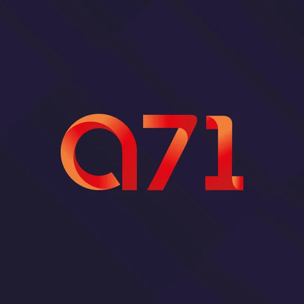 Logotipo de letra y dígito A71 — Archivo Imágenes Vectoriales