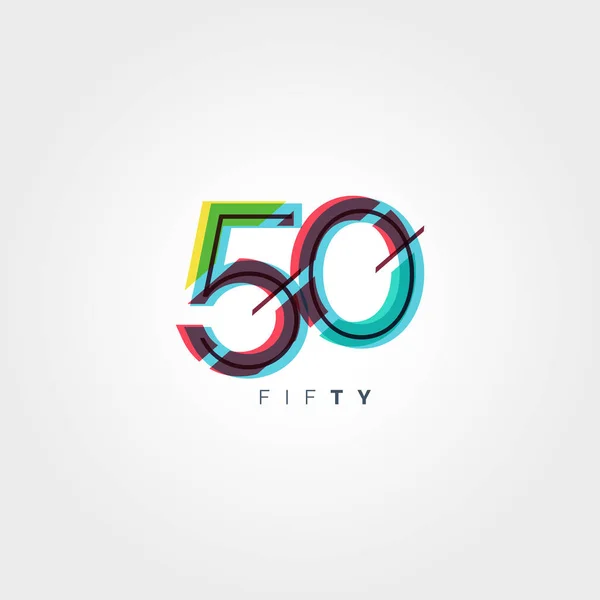 Siffriga samtida nummer 50 logotyp — Stock vektor