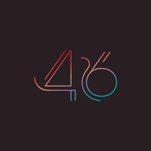 Цифровий сучасний логотип No 46 — стоковий вектор