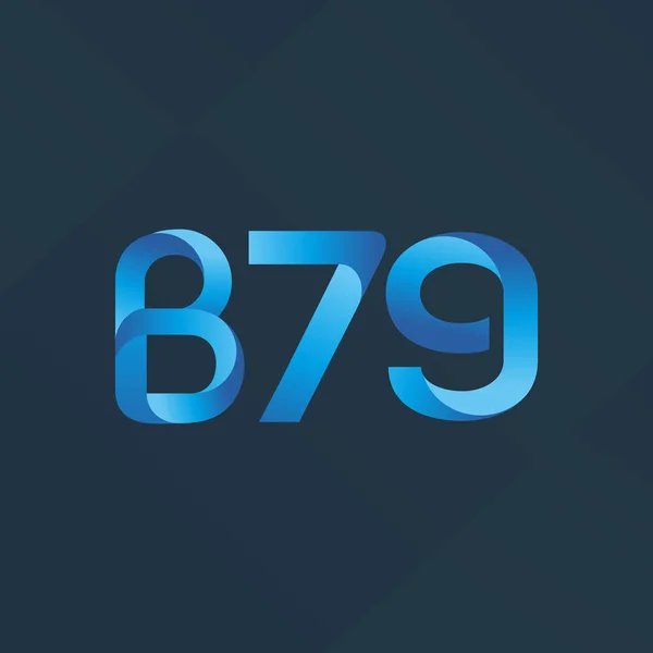 Bokstav och siffra logotyp B79 — Stock vektor