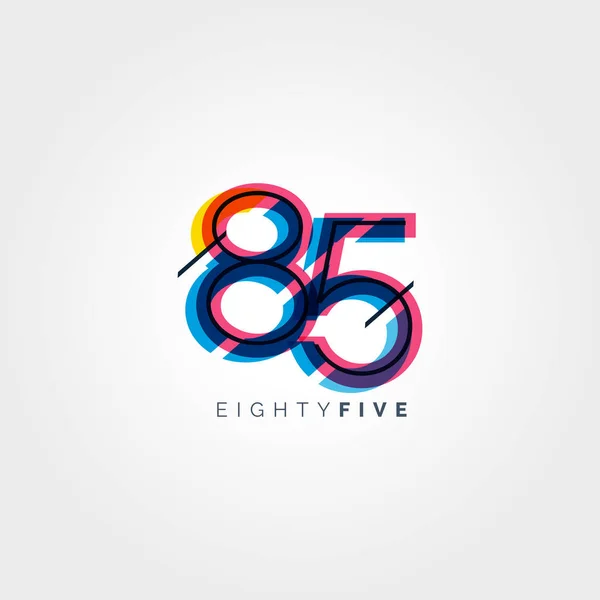 85 номер логотип значок — стоковий вектор