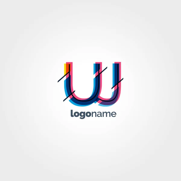 Логотип підключених літер UJ — стоковий вектор