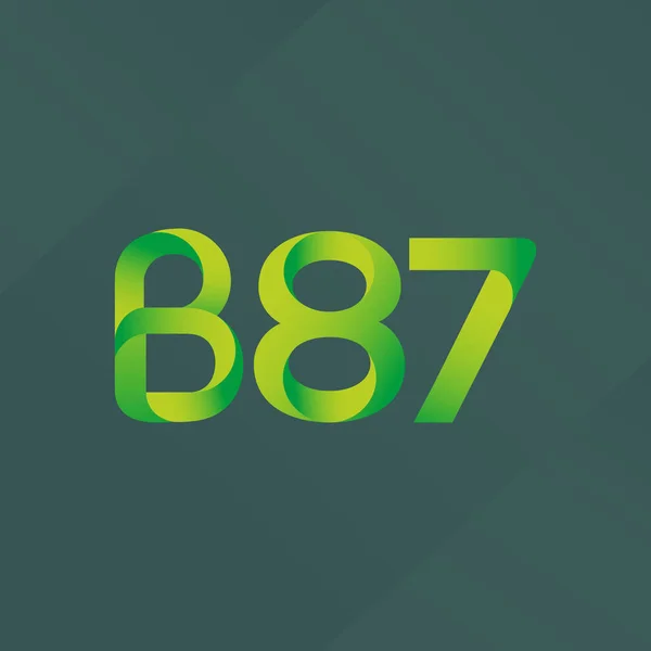 Logo lettre et chiffre B87 — Image vectorielle