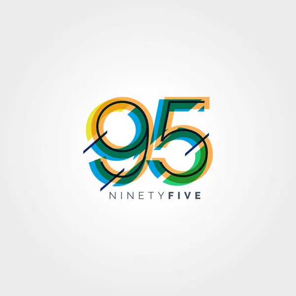 Numer 95 ikona Logo — Wektor stockowy