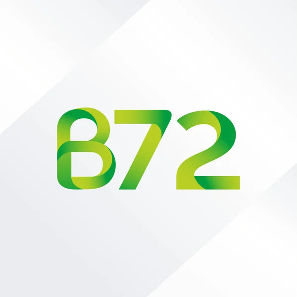 Letter en cijfer logo B72 — Stockvector