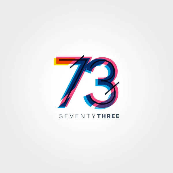 № 73 логотип значок — стоковий вектор