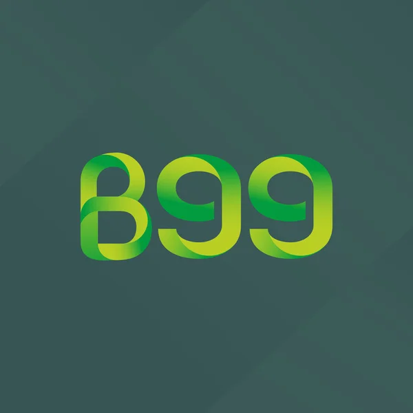 Buchstabe und Ziffer Logo b99 — Stockvektor