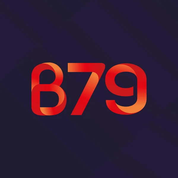 Litery i cyfry logo B79 — Wektor stockowy