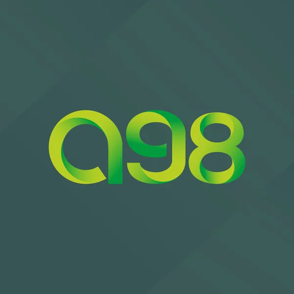 Γράμμα και αριθμός λογότυπο A98 — Διανυσματικό Αρχείο