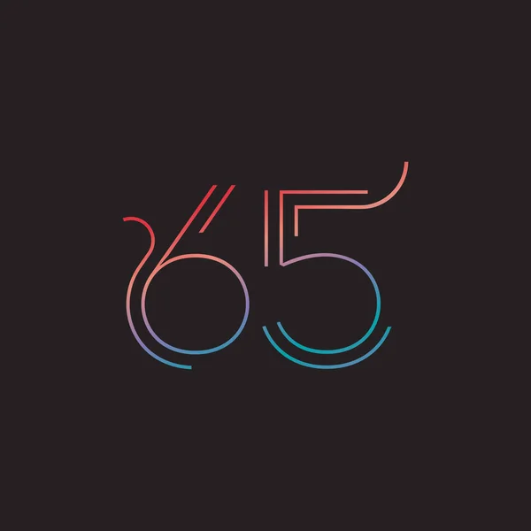 Logo nowoczesny numer 65 cyfra — Wektor stockowy