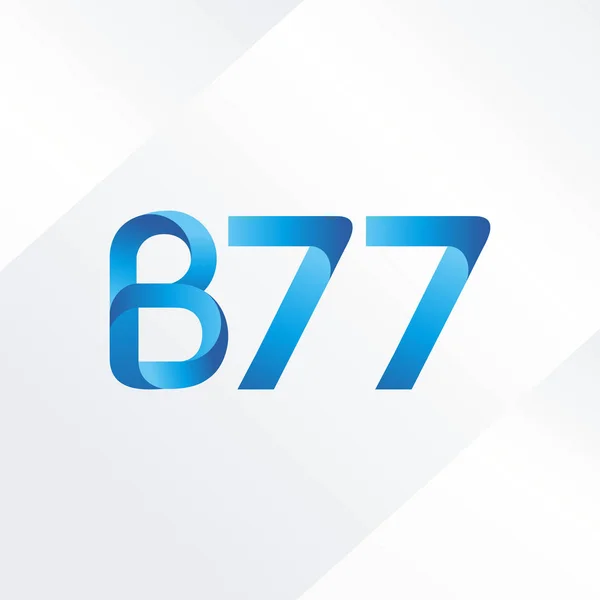 Lettera e logo a cifre B77 — Vettoriale Stock