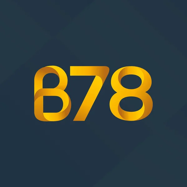 Logo lettre et chiffre B78 — Image vectorielle