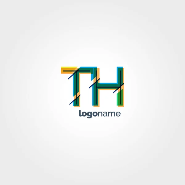 TH connected letters logo — Stock Vector