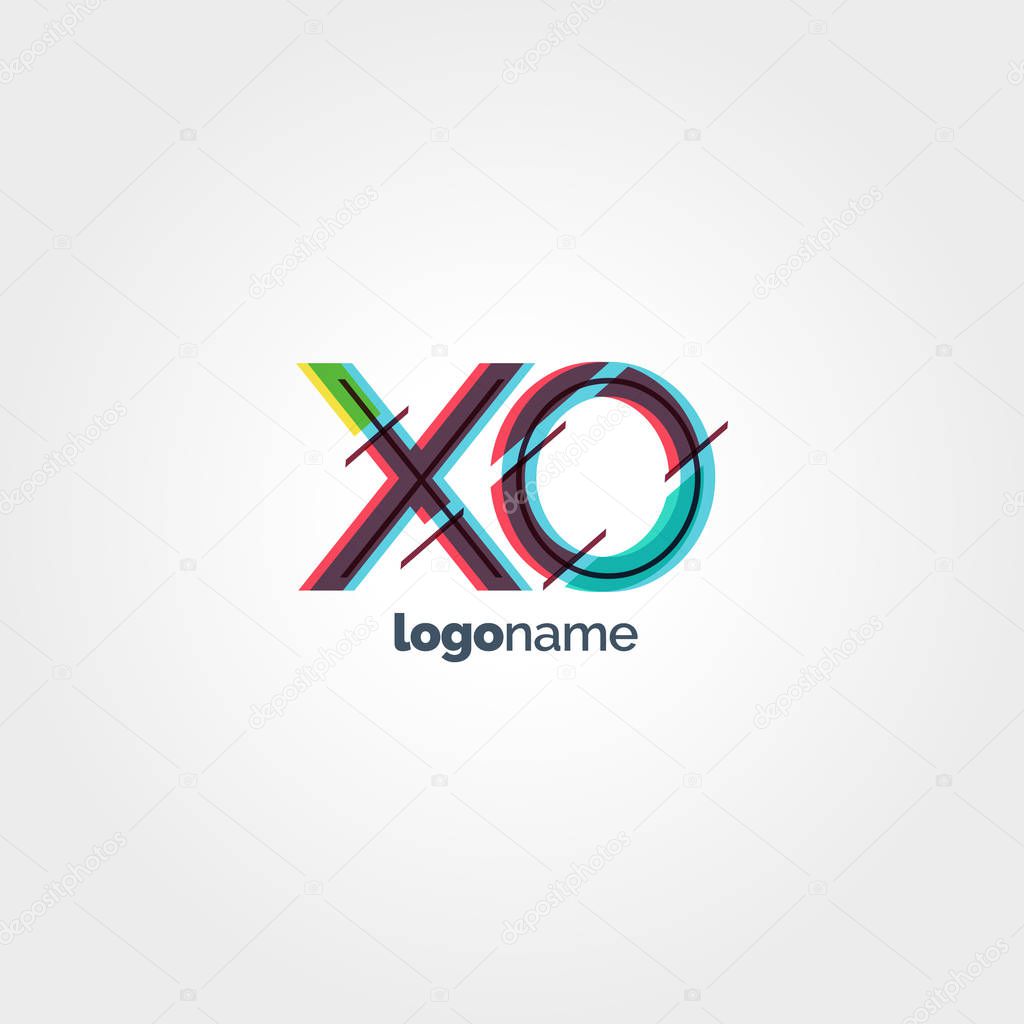 XO connected letters Company Logo template. Vector illustration, corporate identity